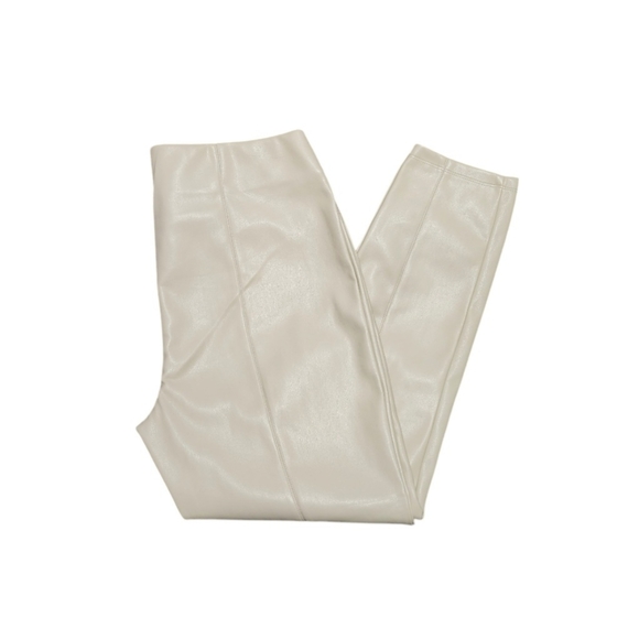 Marc New York Faux Leather Slim Skinny Pants Womens Size Large Cream Latte - Picture 3 of 5